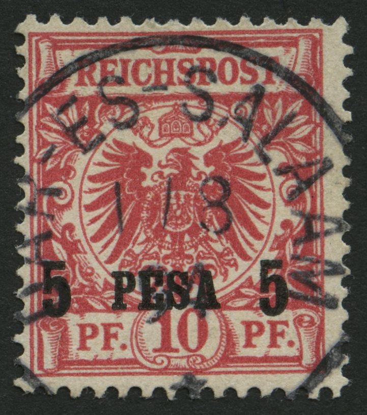 DEUTSCH-OSTAFRIKA 3b O, 1893, 5 P. Auf 10 Pf. Mittelrot, Pracht, Gepr. Bothe, Mi. 65.- - África Oriental Alemana