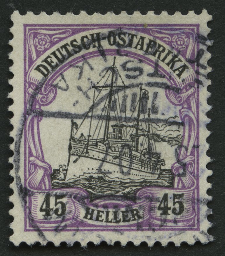 DEUTSCH-OSTAFRIKA 28b O, 1905, 45 H. Rotviolett/schwarz, Ohne Wz., Pracht, Gepr. Bothe, Mi. 110.- - África Oriental Alemana