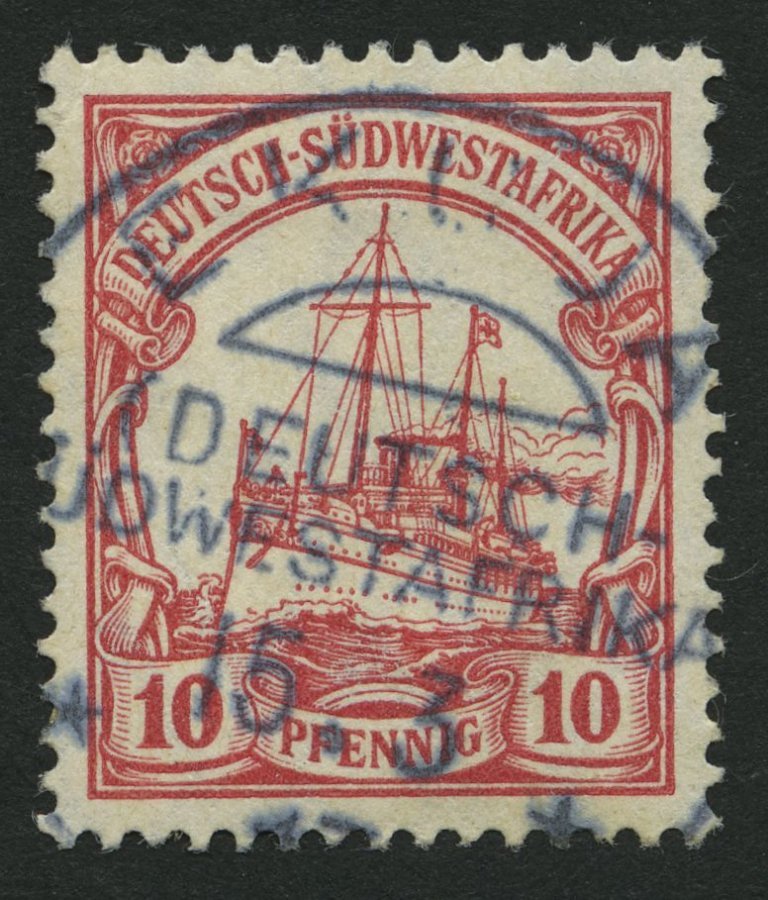 DSWA 26 O, EKUJA, Zentrisch Auf 10 Pf. Karminrot, Pracht - German South West Africa