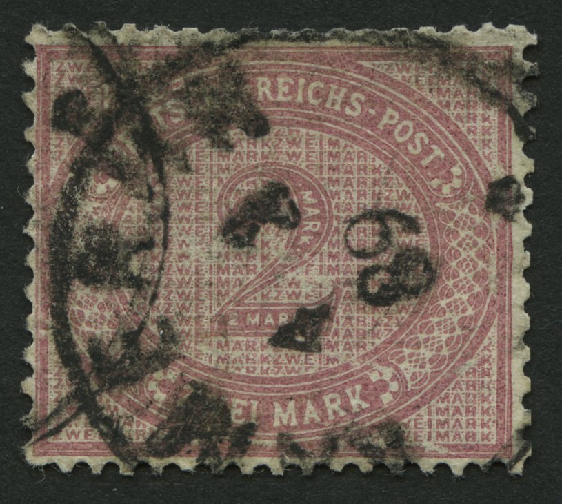 KAMERUN V 37c O, 1887, 2 M. Mittelrosalila, Stempel KAMERUN 4.1.89, Oben Einige Verkürzte Zähne Sonst Farbfrisches Prach - Camerún