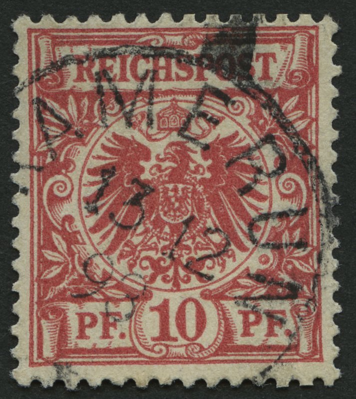 KAMERUN V 47b O, 1893, 10 Pf. Lebhaftrosarot, Stempel KAMERUN, Pracht - Camerún