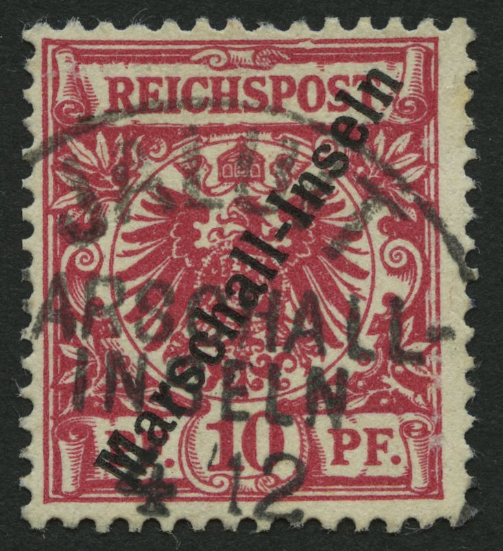 MARSHALL-INSELN 3I O, 1897, 10 Pf. Jaluit-Ausgabe, Pracht, Gepr. Jäschke-L., Mi. 110.- - Marshall Islands