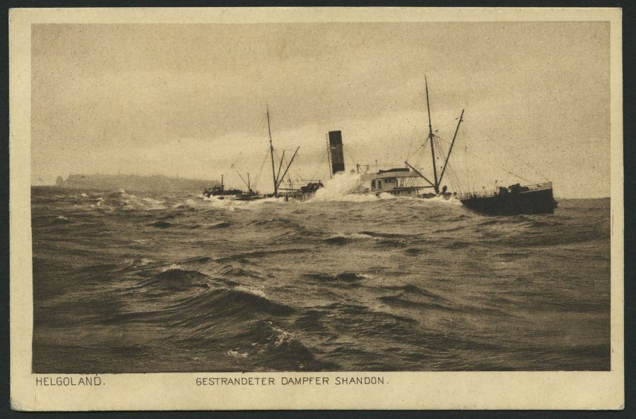 MSP VON 1914 - 1918 414 (Kriegsfeuerschiff Steingrund, Nr. Unklar) In Schwarzviolett, 18.5.1917, Feldpost-Ansichtskarte - Maritime