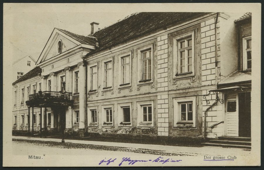 LETTLAND 8. Armee, 12.6.17, Mit Ausgestanztem Stempel K.D. FELDPOST Auf Ansichtskarte (Mitau-Der Große Club) Von Mitau N - Letonia