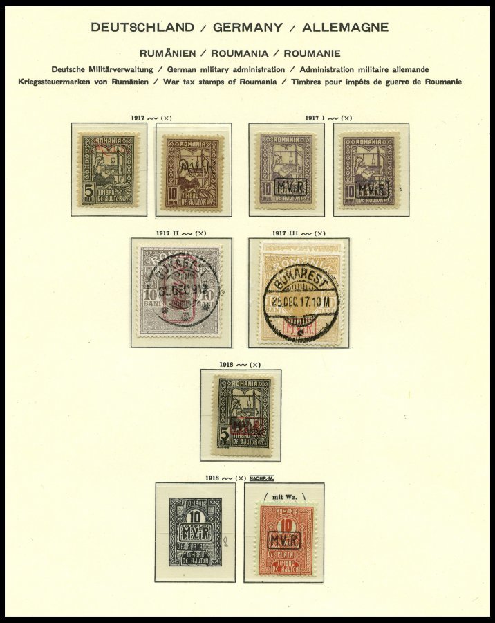 SAMMLUNGEN, LOTS *,o,** , Sammlung Bes.Geb.I Von 1914-18 Mit Mittleren Ausgaben Auf Schaubek Falzlosseiten, Fast Nur Pra - Ocupación 1914 – 18