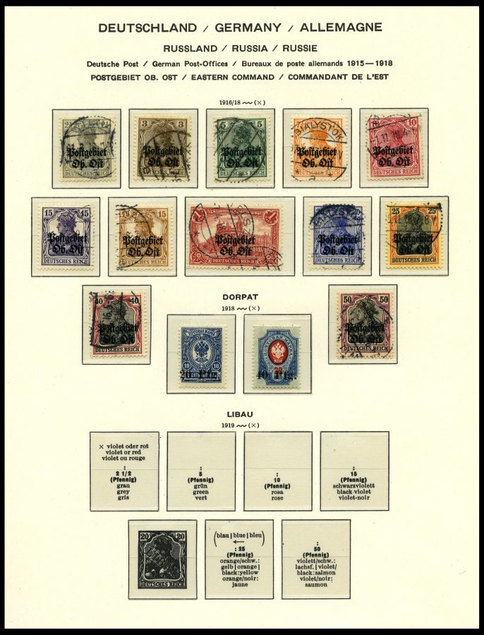 SAMMLUNGEN, LOTS *,o,** , Sammlung Bes.Geb.I Von 1914-18 Mit Mittleren Ausgaben Auf Schaubek Falzlosseiten, Fast Nur Pra - Occupation 1914-18