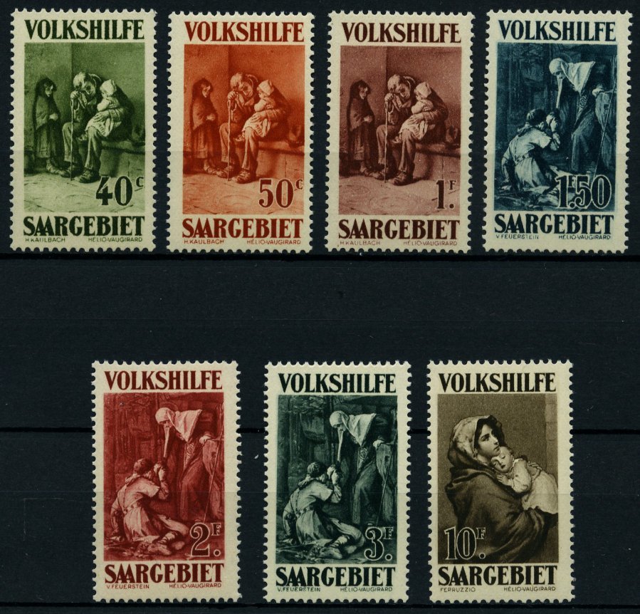 SAARGEBIET 135-41 **, 1929, Volkshilfe, Prachtsatz, Mi. 200.- - Otros & Sin Clasificación