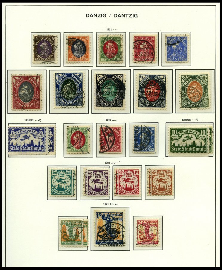 SAMMLUNGEN, LOTS *,o , Sammlung Danzig Von 1920-39 Mit Vielen Guten Mittleren Ausgaben Incl. Dienst- Und Portomarken Im - Otros & Sin Clasificación