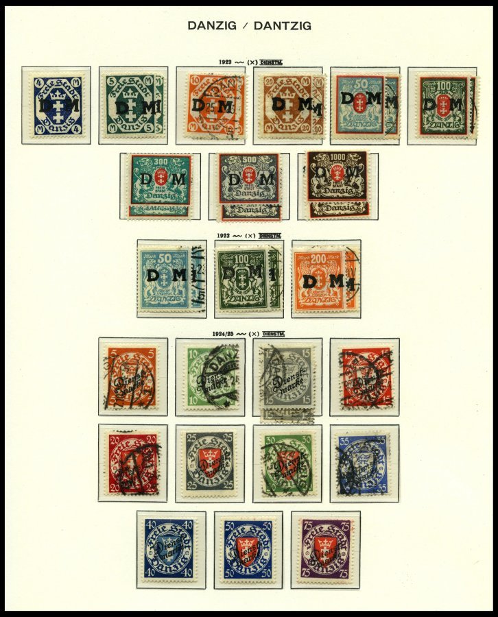 SAMMLUNGEN, LOTS *,o , Sammlung Danzig von 1920-39 mit vielen guten mittleren Ausgaben incl. Dienst- und Portomarken im