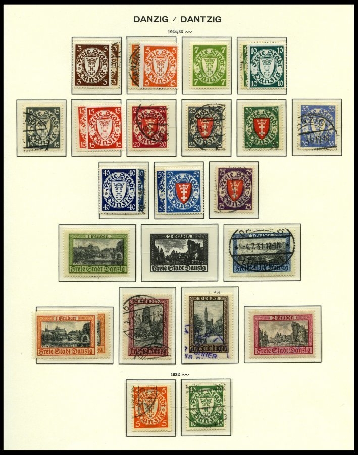 SAMMLUNGEN, LOTS *,o , Sammlung Danzig von 1920-39 mit vielen guten mittleren Ausgaben incl. Dienst- und Portomarken im