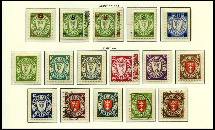 SAMMLUNGEN, LOTS *,o , Sammlung Danzig von 1920-39 mit vielen guten mittleren Ausgaben incl. Dienst- und Portomarken im