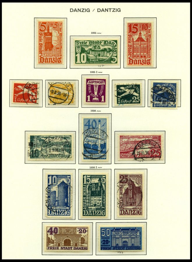 SAMMLUNGEN, LOTS *,o , Sammlung Danzig von 1920-39 mit vielen guten mittleren Ausgaben incl. Dienst- und Portomarken im