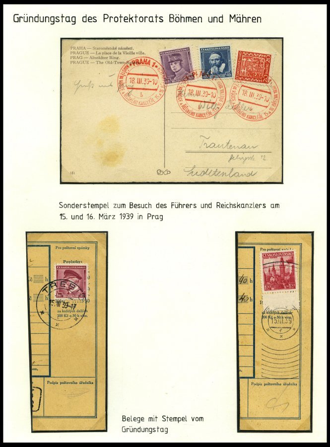 BÖHMEN UND MÄHREN Brief,** , 1939-45, interessante Sammlung Böhmen und Mähren in 2 Bänden, der Hauptwert liegt in den 60