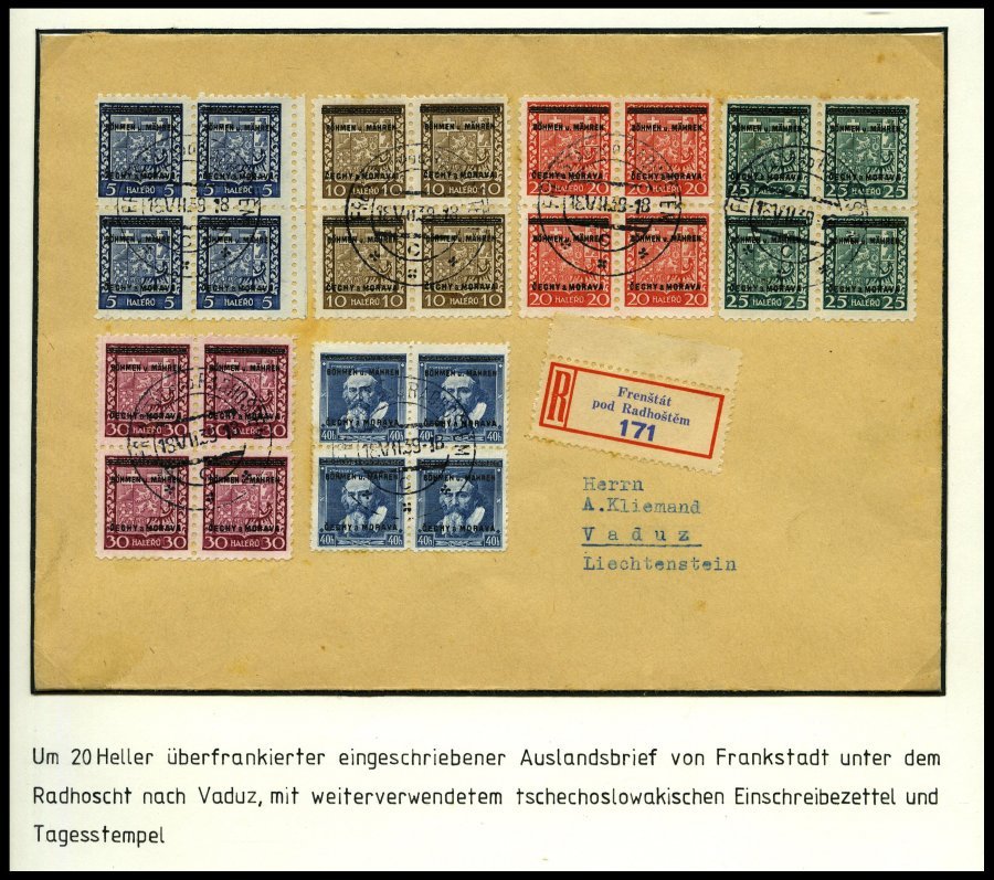 BÖHMEN UND MÄHREN Brief,** , 1939-45, interessante Sammlung Böhmen und Mähren in 2 Bänden, der Hauptwert liegt in den 60