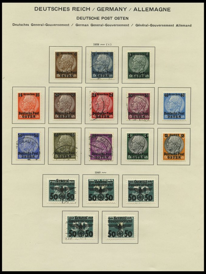 SAMMLUNGEN U. LOTS O,*,** , Zweifach Gesammelte Sammlung Bes.Geb.II Incl. Böhmen Und Mähren Und Generalgouvernement, Fas - Occupation 1938-45