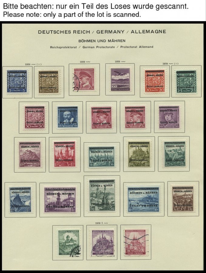 SAMMLUNGEN U. LOTS O,*,** , Zweifach Gesammelte Sammlung Bes.Geb.II Incl. Böhmen Und Mähren Und Generalgouvernement, Fas - Ocupación 1938 – 45