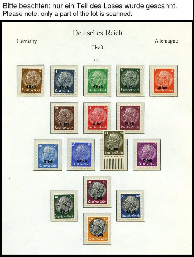 SAMMLUNGEN U. LOTS *,**,o , Ungebrauchte Sammlung Mit Elsaß, Lothringen, Luxemburg Und Ukraine, Dazu Elsaß Gestempelt, F - Ocupación 1938 – 45