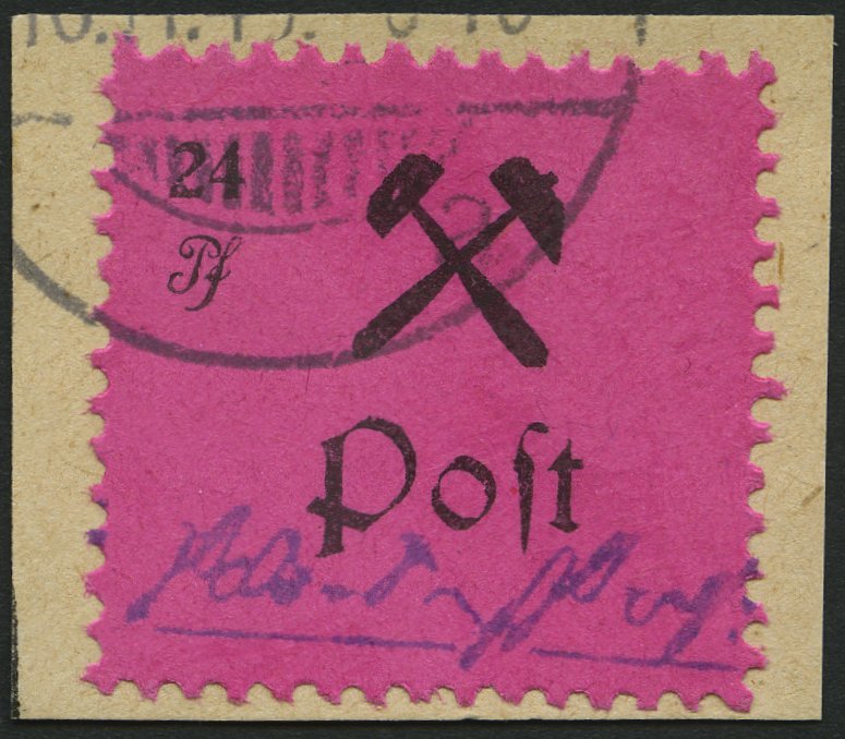 GROSSRÄSCHEN 26IV BrfStk, 1945, 24 Pf. Schwarz Auf Lila, Type IV, Prachtbriefstück, Mi. (200.-) - Correos Privados & Locales