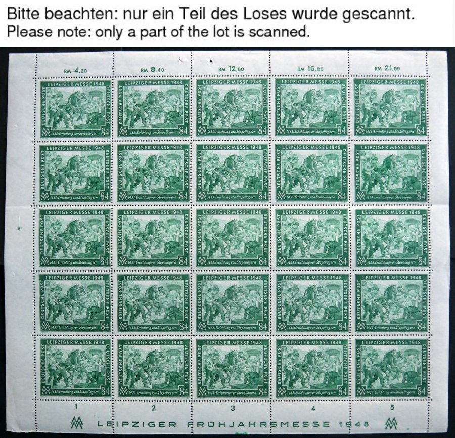 ALLIIERTE BES. 967/8 **, 1948, Leipziger Frühjahrsmesse, Je 12 Bogen, Nr. 967 Alle Mit Abarten 967II Und III, Nr. 968 3x - Otros & Sin Clasificación