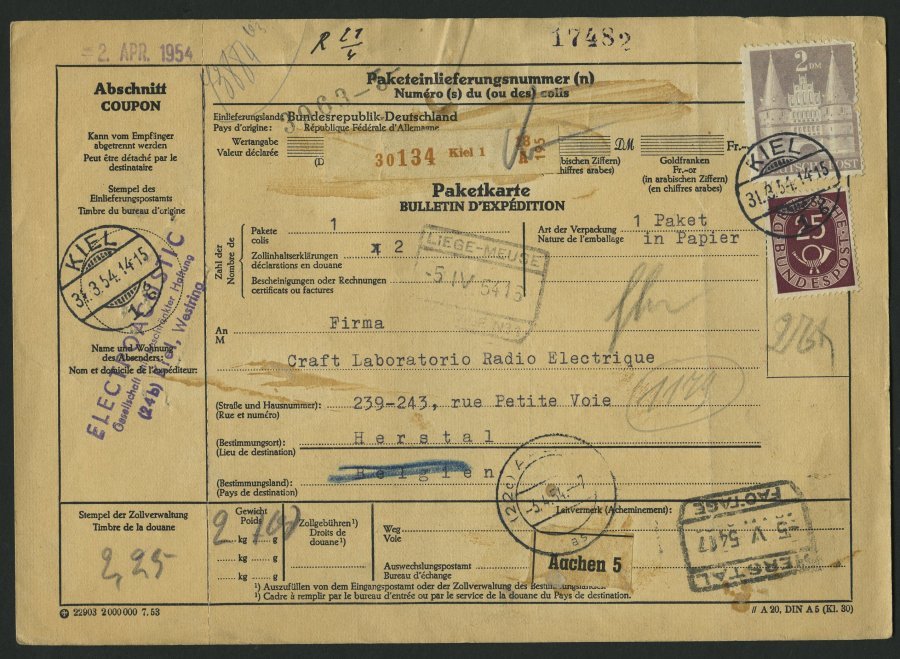 ALLIIERTE BES. 1945-49, Partie Von 85 Belegen Aus KIEL, Dabei Auch Ganzsachen, Sonderstempel Und Einige Besonderheiten, - Other & Unclassified