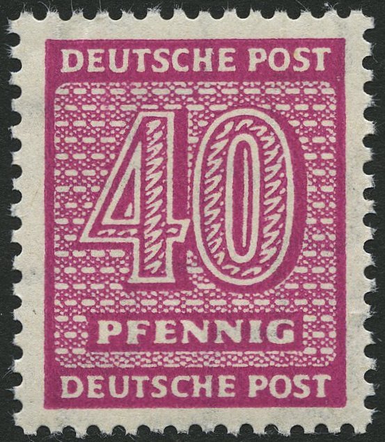 WEST-SACHSEN 136Xc **, 1945, 40 Pf. Lebhaftrotlila, Wz. 1X, Pracht, Gepr. Dr. Jasch, Mi. 320.- - Altri & Non Classificati