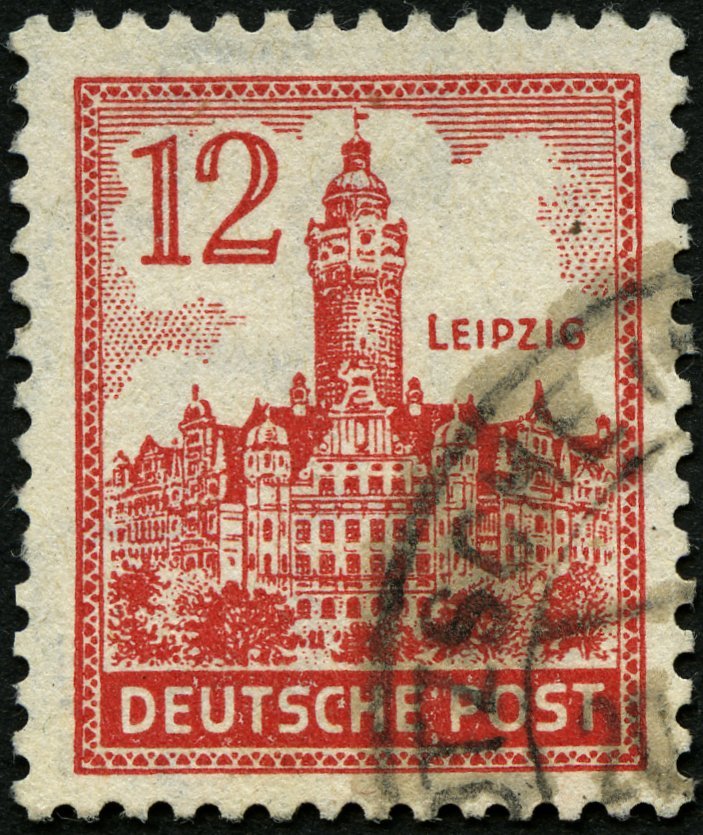 WEST-SACHSEN 155X O, 1946, 12 Pf. Abschiedsserie, Wz. 1X, Stempel MATSCHE, üblich Gezähnt, Pracht Gepr. Zierer, Mi. 700. - Otros & Sin Clasificación