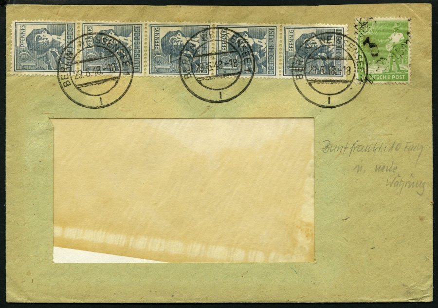 ALLGEMEINE-AUSGABEN Brief , 1948, 13 Verschiedene Briefe Mit Mischfrankaturen, Mit Zehnfach- Und Bezirksstempelfrankatur - Other & Unclassified
