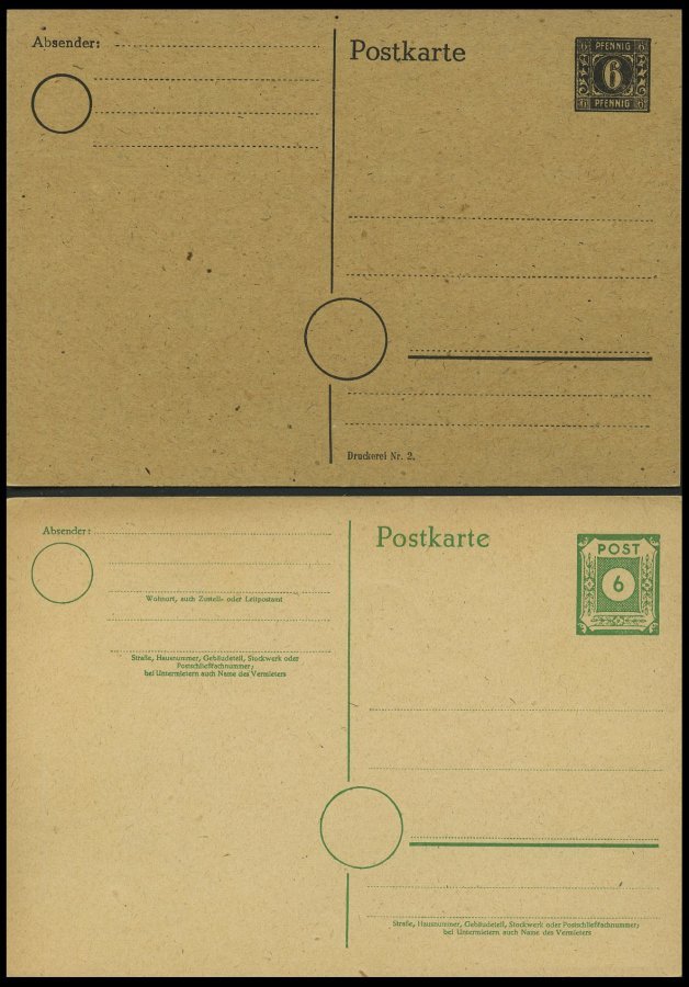 SAMMLUNGEN, LOTS Aus P 1-35 BRIEF, 1945-53, 18 Verschiedene Ungebrauchte Ganzsachenkarten, Fast Nur Prachterhaltung, Mi. - Other & Unclassified