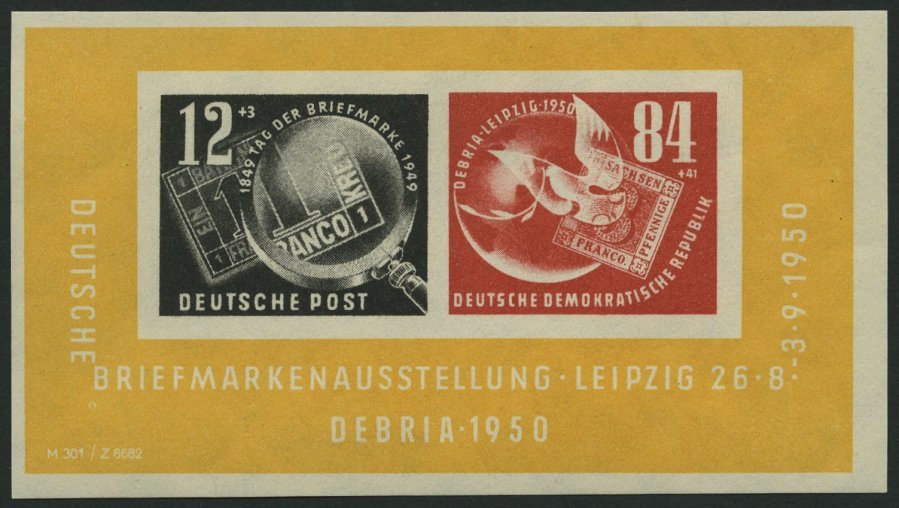 DDR Bl. 7 **, 1950, Block Debria, Pracht, Mi. 150.- - Used Stamps