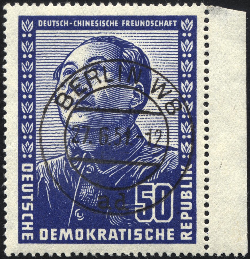 DDR 288 O, 1951, 50 Pf. Chinesen Mit Ersttagsstempel, Pracht - Usados