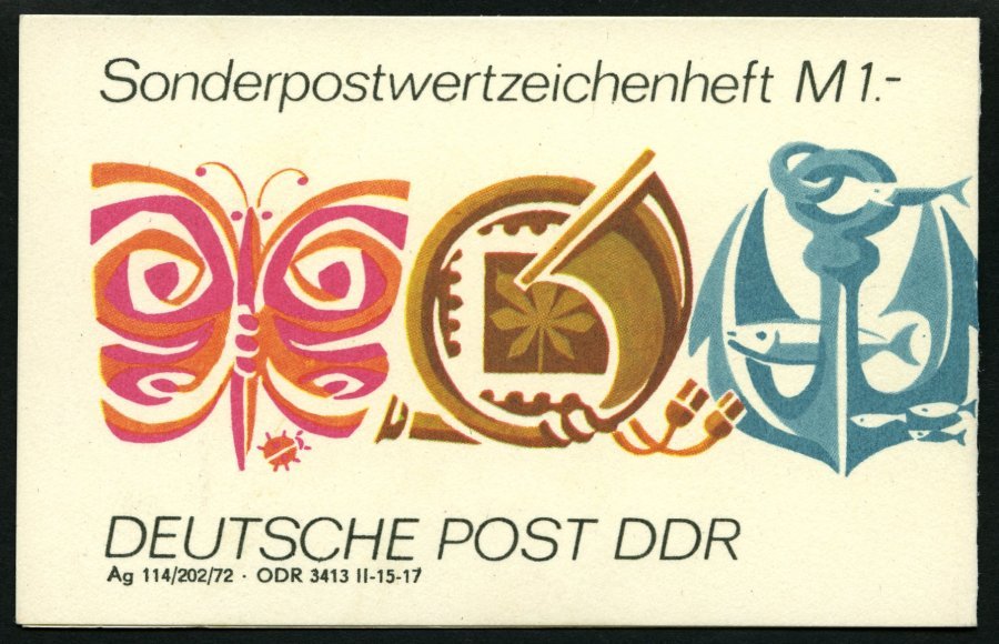 ZUSAMMENDRUCKE SMH 3a **, 1972, Markenheftchen Freizeit, Inschrift Schwarz Statt Grün, Pracht - Se-Tenant