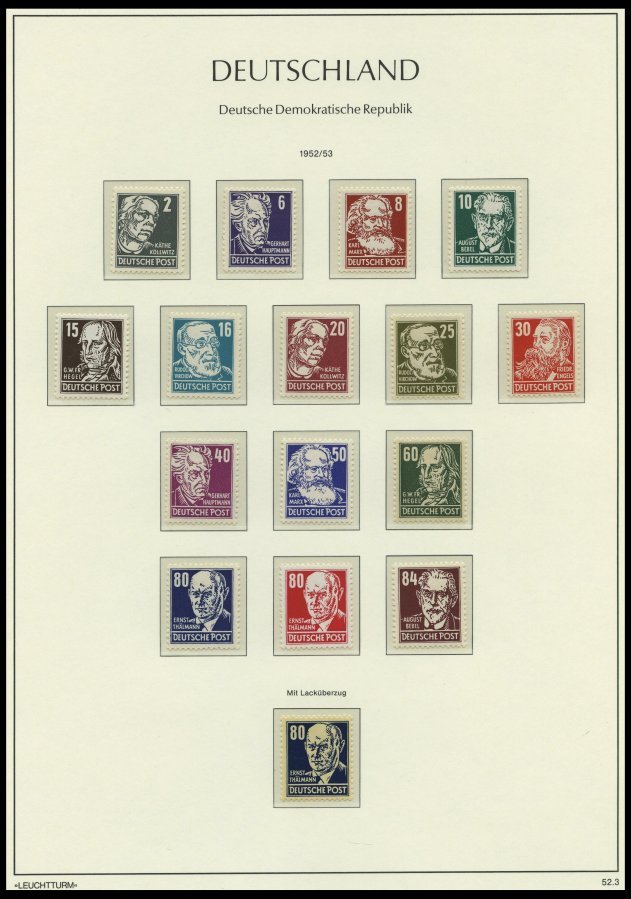 SAMMLUNGEN **, 1949-1990, Komplette Postfrische Sammlung DDR In 3 Leuchtturm Falzlosalben, Prachterhaltung - Collections