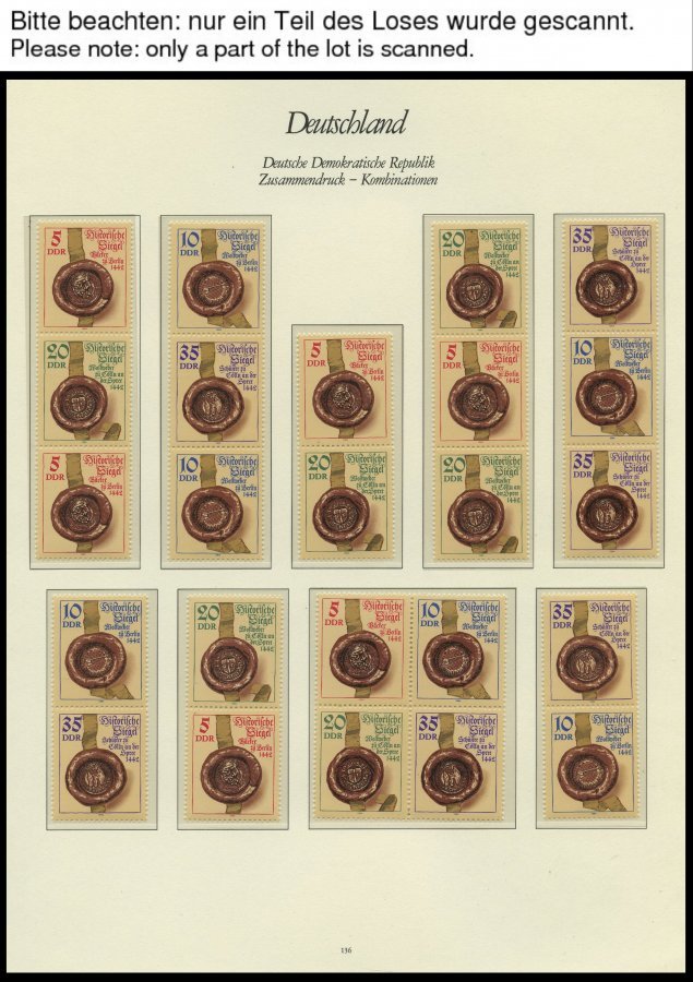 SAMMLUNGEN aus 2864-3346 **, fast komplette Sammlung Zusammendrucke von 1984-90 mit guten mittleren Ausgaben im Borek Sp