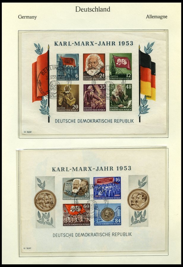 SAMMLUNGEN O, Saubere Gestempelte Bis 1974 Komplette Sammlung DDR Im KA-BE Falzlosalbum, Bis Auf Wenige Ausnahmen Nur Pr - Collections