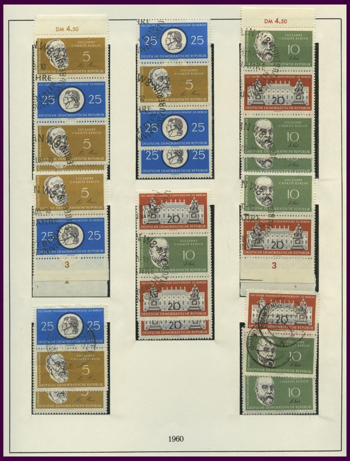 SAMMLUNGEN **, o, fast komplette Sammlung DDR von 1953-62 auf Lindner-Falzlosseiten, ab 1957 gestempelt und postfrisch i