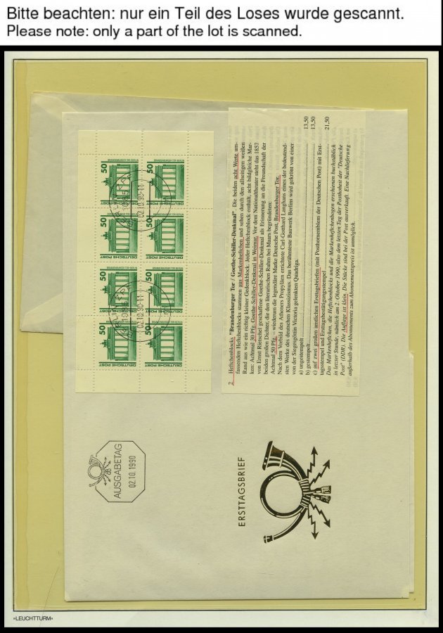 SAMMLUNGEN 1990, Deutsche Post, interessante Sammlung von 180 Belegen in 2 Bänden, dabei Mischfrankaturen mit Bundesrepu