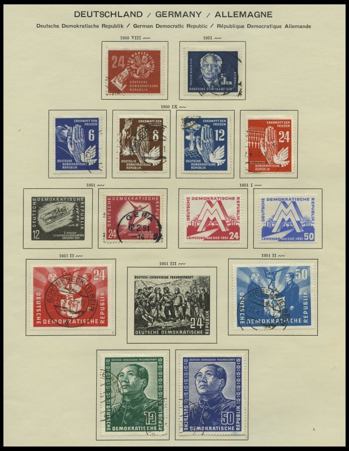 SAMMLUNGEN O,* , Kleiner Alter, Meist Gestempelter Sammlungsteil DDR Bis 1954 Mit Diversen Guten Werten, Meist Prachterh - Collections