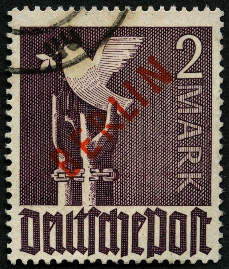 BERLIN 34 O, 1949, 2 M. Rotaufdruck, üblich Gezähnt Pracht, Gepr. Schlegel, Mi. 280.- - Otros & Sin Clasificación