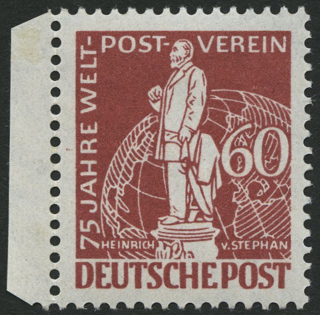 BERLIN 39 **, 1949, 60 Pf. Stephan, Herstellungsbedingter Gummipunkt, Pracht, Mi. 220.- - Other & Unclassified