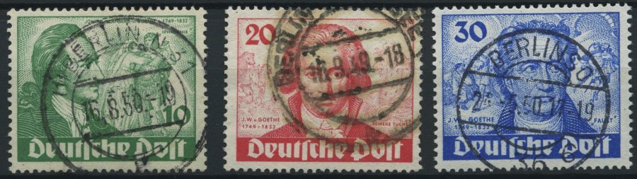 BERLIN 61-63 O, 1949, Goethe, Prachtsatz, Mi. 180.- - Other & Unclassified