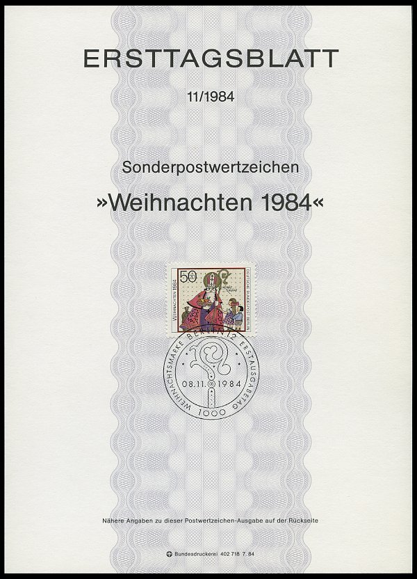 ERSTTAGSBLÄTTER 708-29 BrfStk, 1984, Kompletter Jahrgang, ETB 1 - 11/84, Pracht - Otros & Sin Clasificación