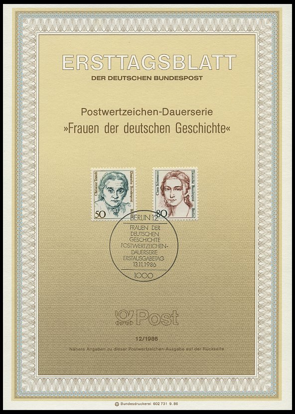 ERSTTAGSBLÄTTER 750-71 BrfStk, 1986, Kompletter Jahrgang, ETB 1 - 12/86, Pracht - Otros & Sin Clasificación