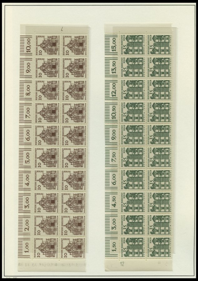 ENGROS 242-49 Paar **, 1964/5, Bauten, 10 Waagerechte Paare Im Bogenteil Vom Oberrand!, Pracht, Mi. 650.- - Collections
