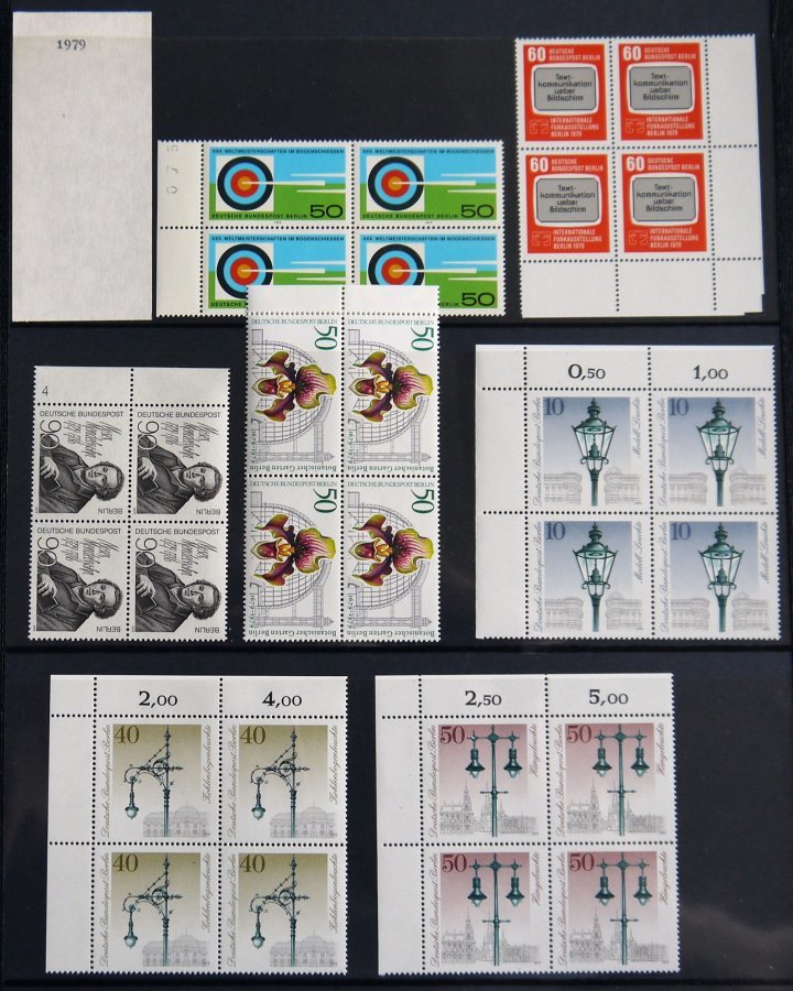 SAMMLUNGEN **, 1979-86, In Den Hauptnummern 4x Komplette Sammlung, Meist In Viererblocks, Prachterhaltung, Günstig! - Colecciones