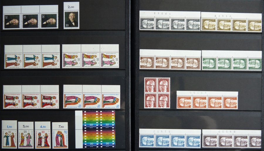 SAMMLUNGEN **, 1969-78, In Den Hauptnummern 4x Komplette Sammlung, Meist In Viererblocks, Prachterhaltung, Günstig! - Collections