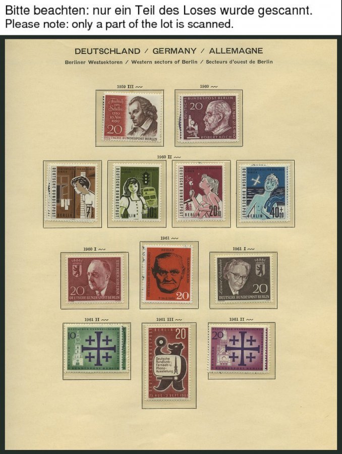 SAMMLUNGEN **, 1960-90, Sammlungsteil Im Schaubek Falzlosalbum, In Den Hauptnummern Komplett, Prachterhaltung - Colecciones