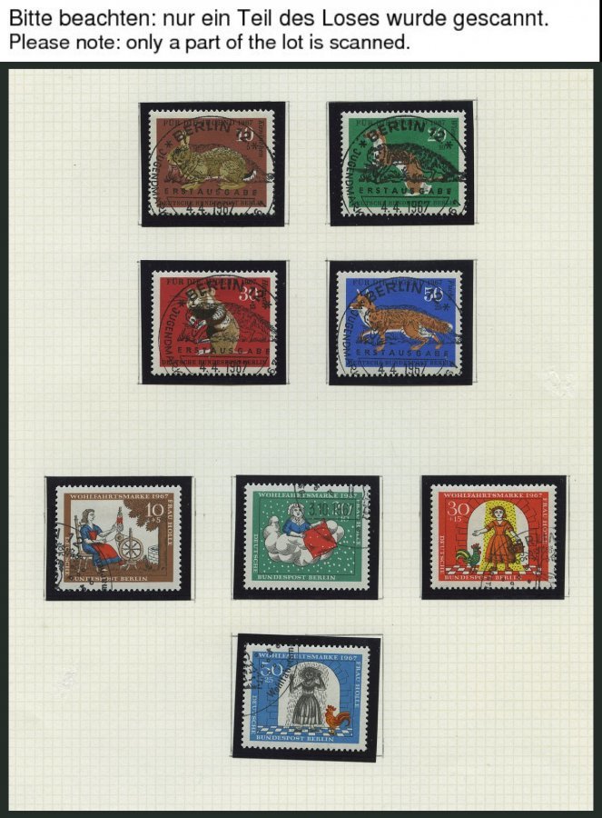 SAMMLUNGEN O, 1967-79, Kompletter Sammlungsteil, Meist Von Der Versandstelle Gestempelt, Prachterhaltung - Colecciones