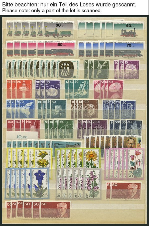 LOTS **, 1969-80, Saubere Dublettenpartie Kompletter Ausgaben, Meist 5-10x, Pracht, Mi. Ca. 3000.- - Used Stamps