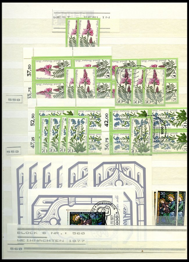 LOTS **, O, Dublettenpartie Berlin Von 1977-81, Sauber Im Einsteckbuch, Fast Nur Prachterhaltung, Mi. Ca. 1700.- - Used Stamps