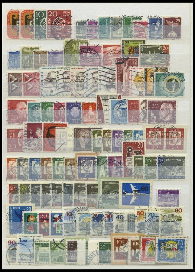 LOTS O, 1948-68, Gestemplte Partie Verschiedener Mittlerer Werte, Feinst/Pracht, Mi. 1050.- - Used Stamps